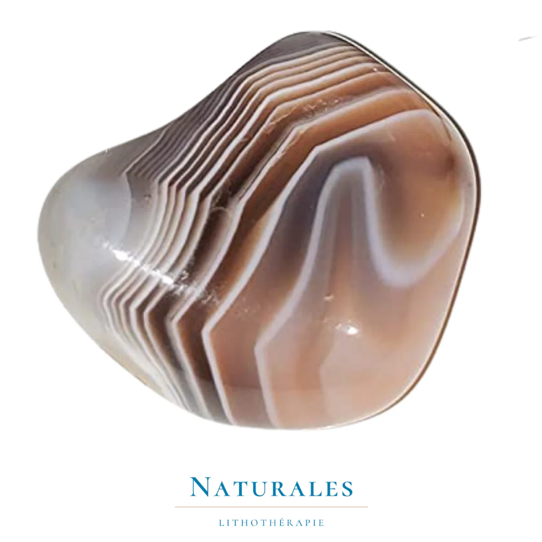 Agate du Botswana roulée - Focus / motivation / self control