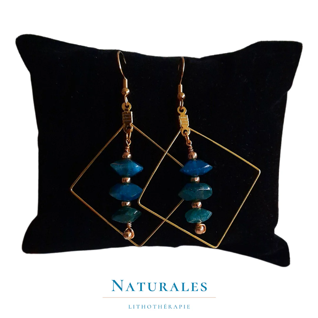 Boucles d'oreilles Apatite - expressivité
