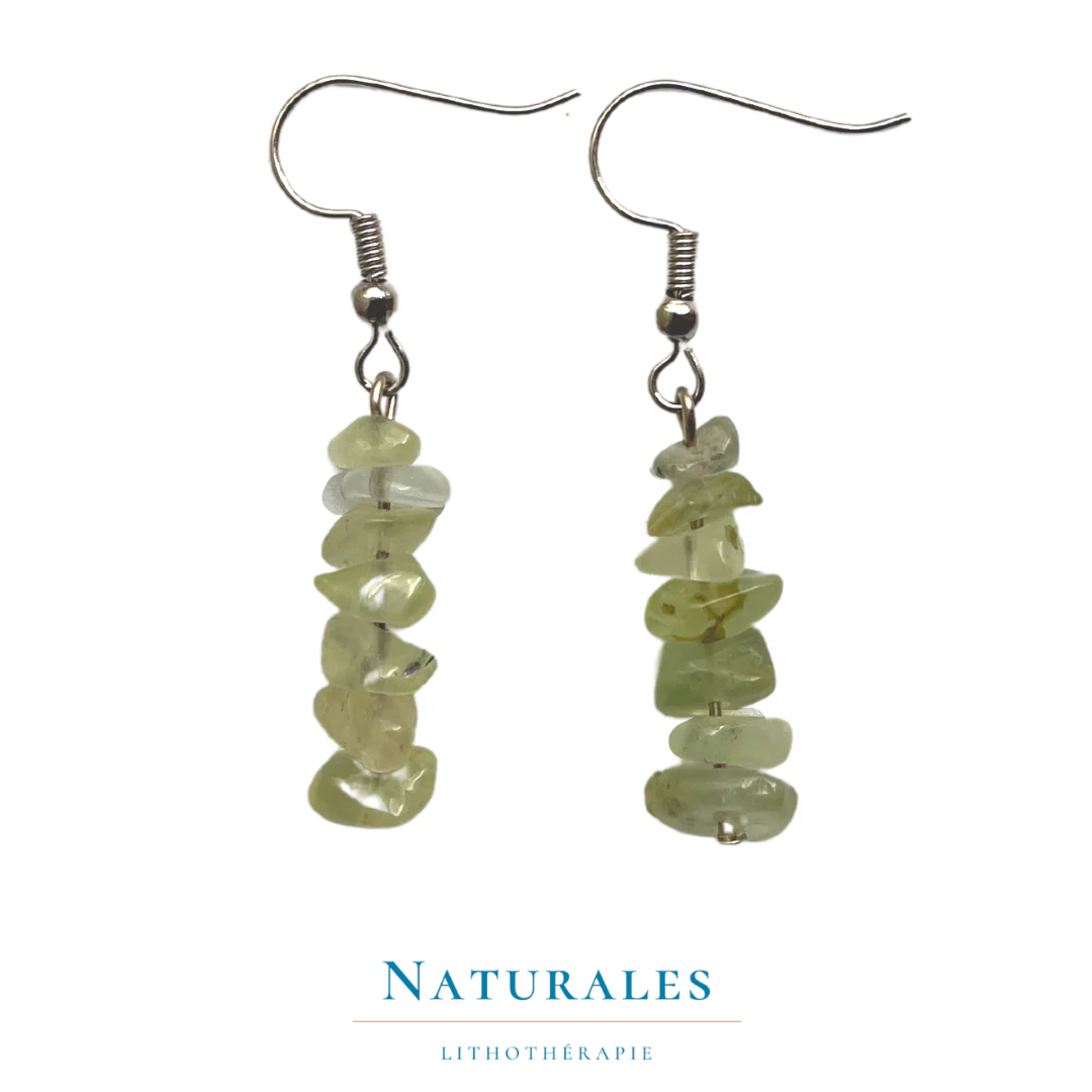Boucles d'oreilles préhnite - calme