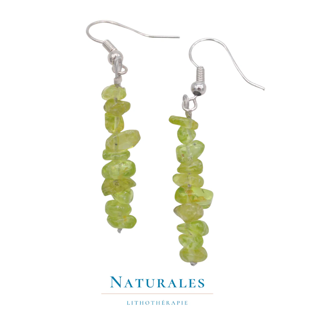 Boucles d'oreilles péridot - émotions