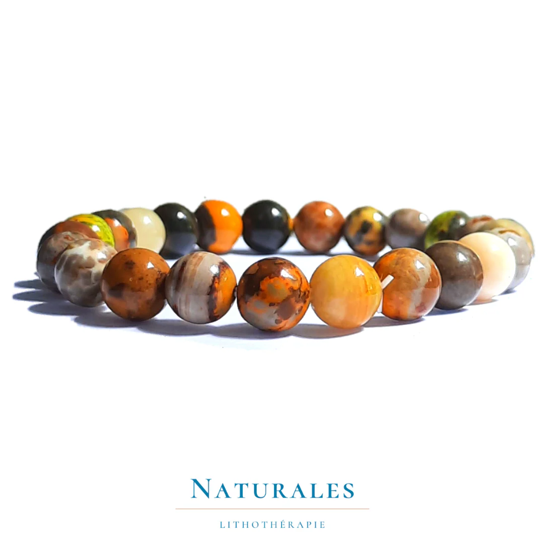 Bracelet jaspe abeille (RARE) - confiance en soi