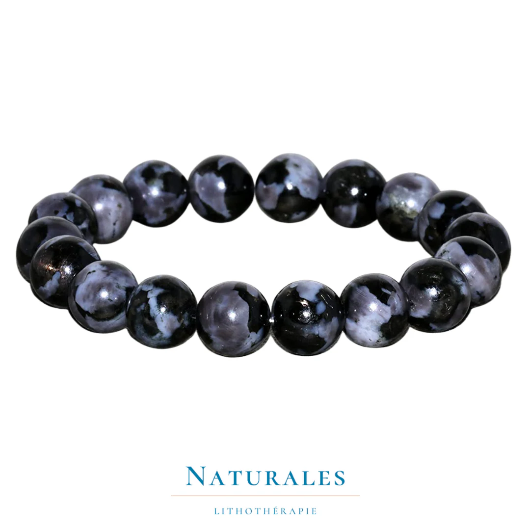 Bracelet Gabbro Indigo - capacités psychiques / créativité / spiritualité