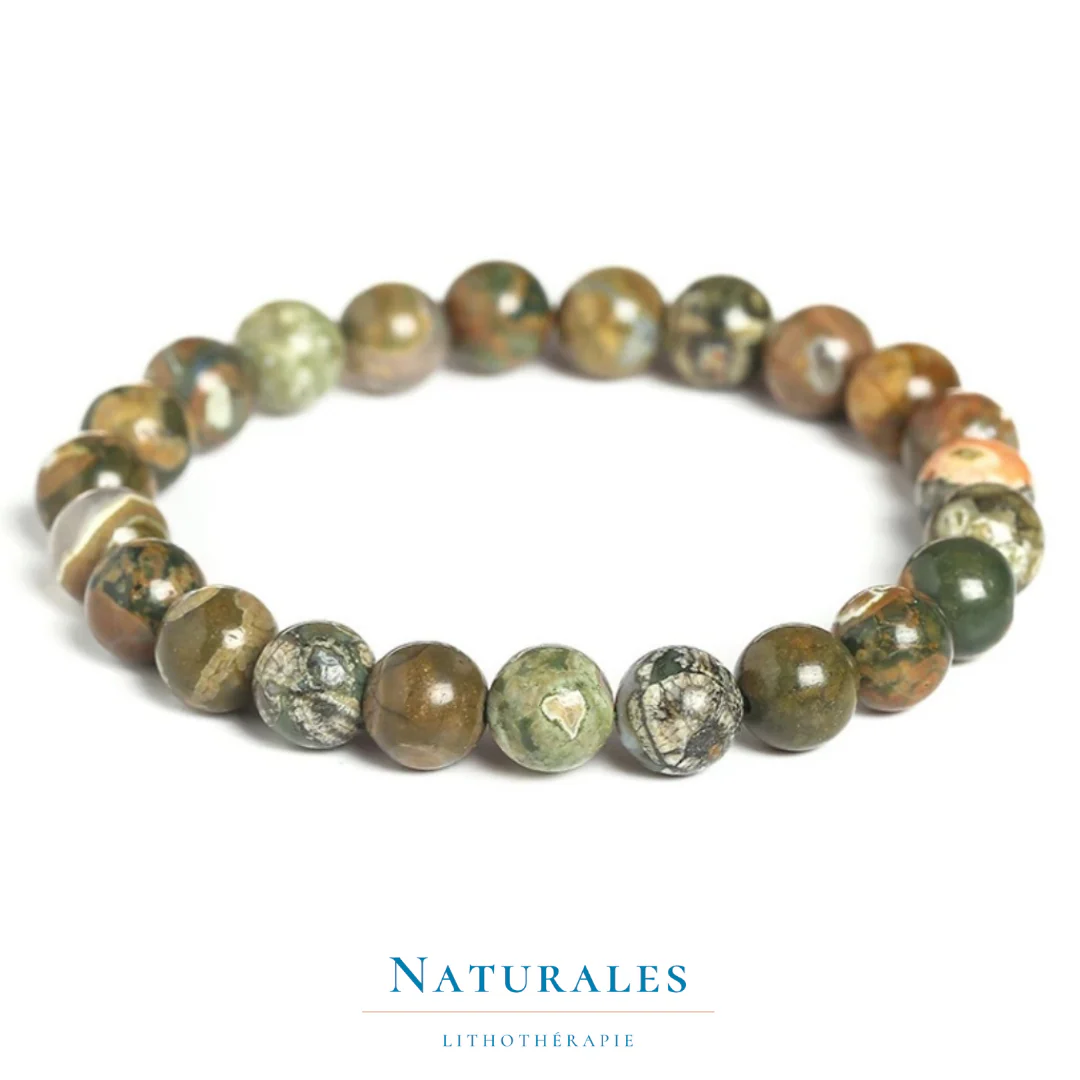 Bracelet Jaspe forêt tropicale - Procrastination