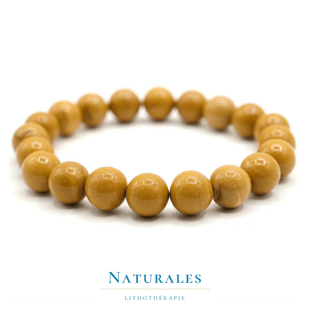 Bracelet jaspe jaune - charge mentale