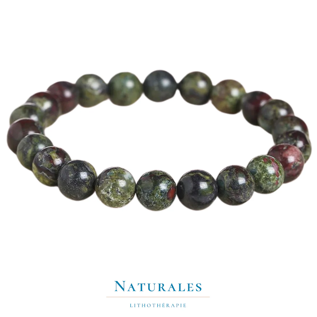 Bracelet jaspe sang de dragon - plein potentiel