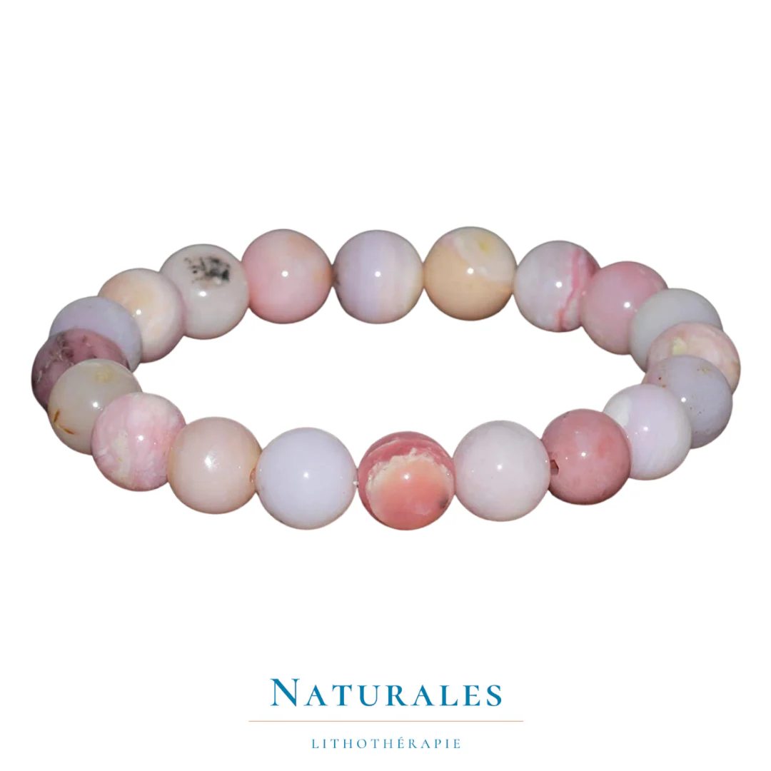 Bracelet Opale rose - introspection / blocages / émotions