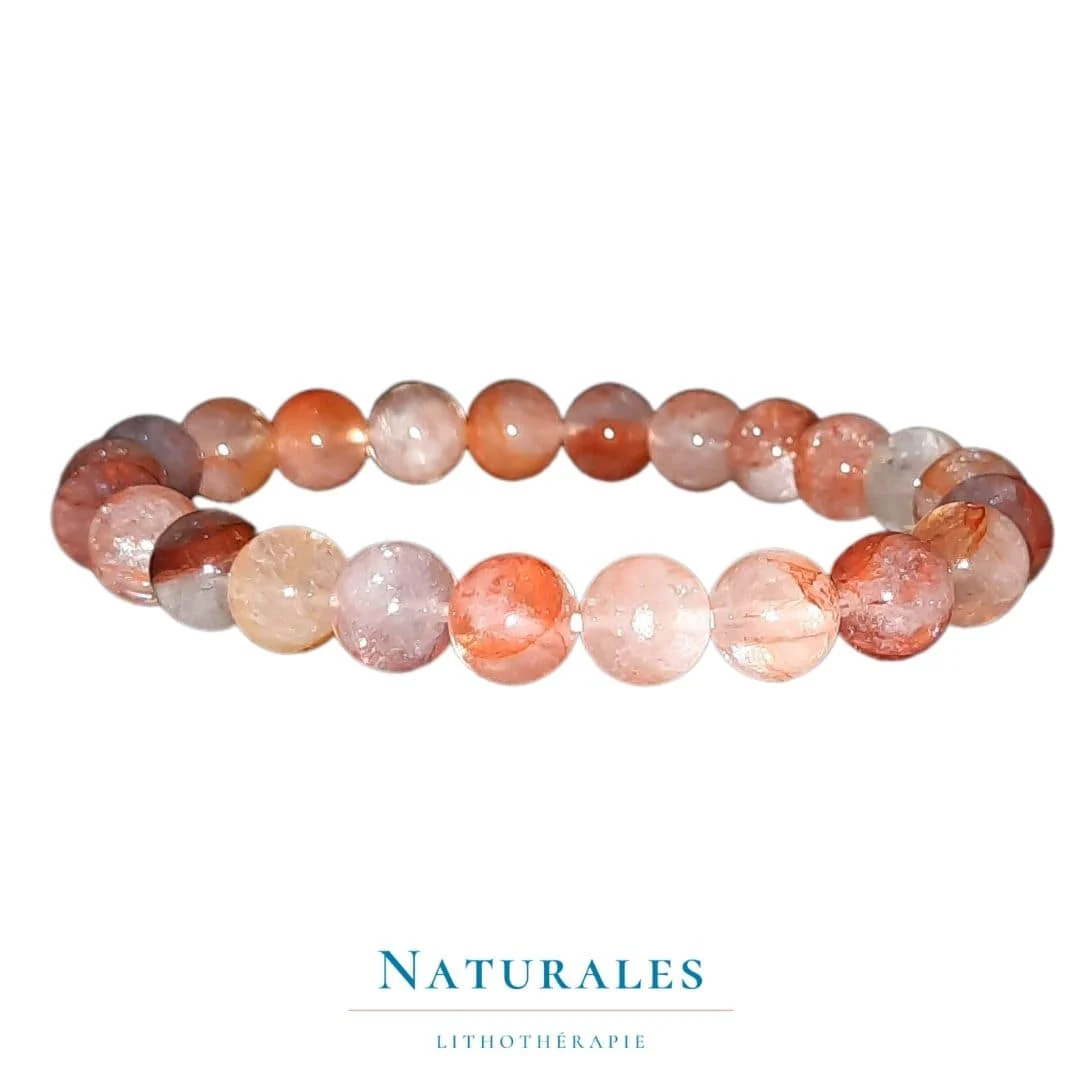 Bracelet Quartz tangérine - dépassement de soi / Kundalini / confiance