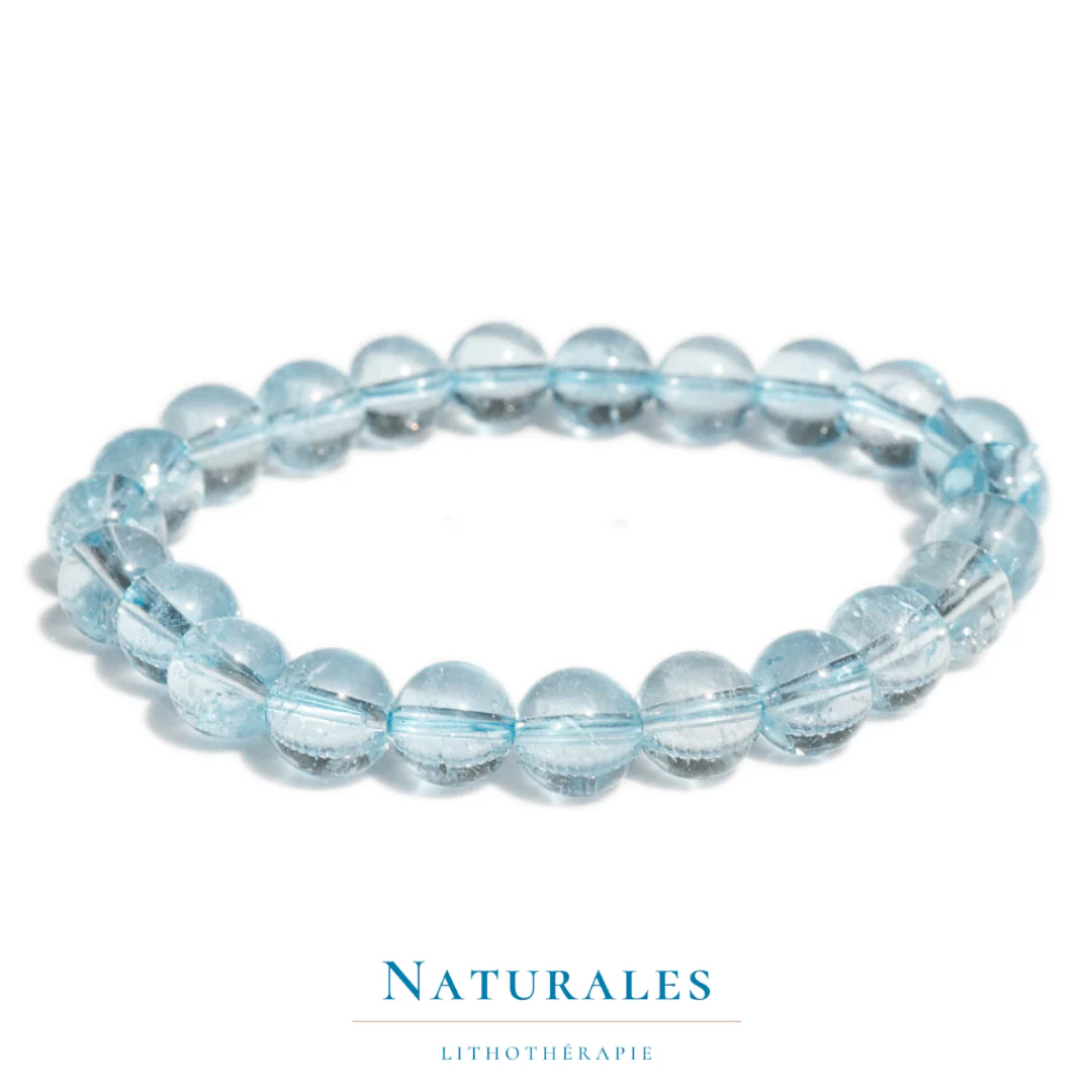 Bracelet topaze bleue - stabilité / apaisement / humeur