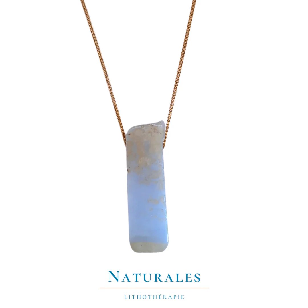 Collier Agate Blue Lace - apaisement