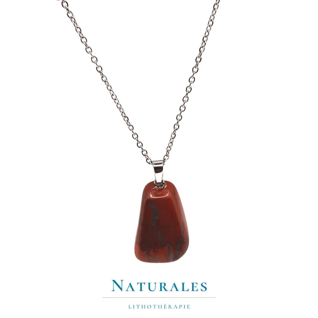 Collier jaspe rouge - Confiance en soi