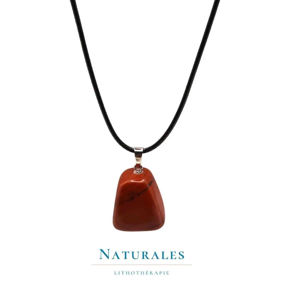 Collier jaspe rouge - Confiance en soi - Image 2