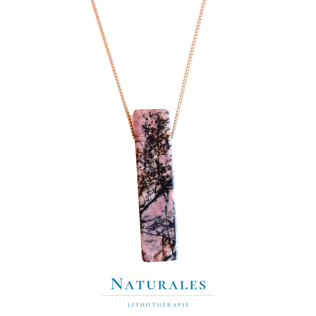 Collier rhodonite - maîtrise de soi