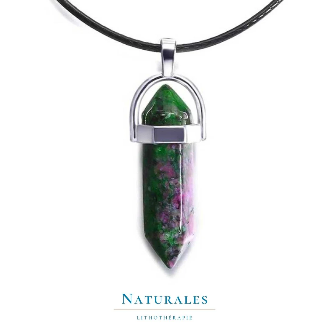 Collier rubis sur zoïsite - énergie