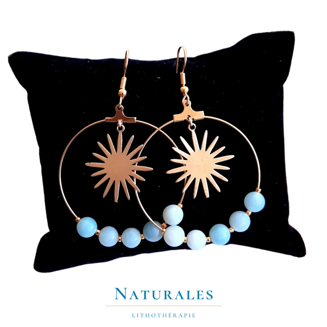 Boucles d'oreilles amazonite - expression de soi